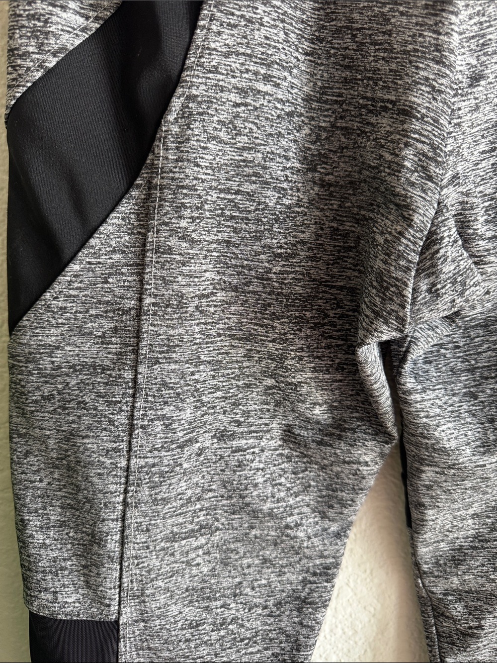 Always Gray Heather Leggings with Black Contrast Panels - Picture 7 of 7